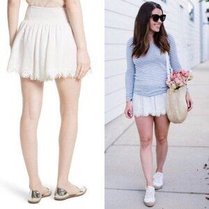 Rebecca Taylor Embroidered Trim Flowy Shorts